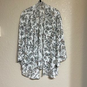 Torrid funky sheer skull and floral print